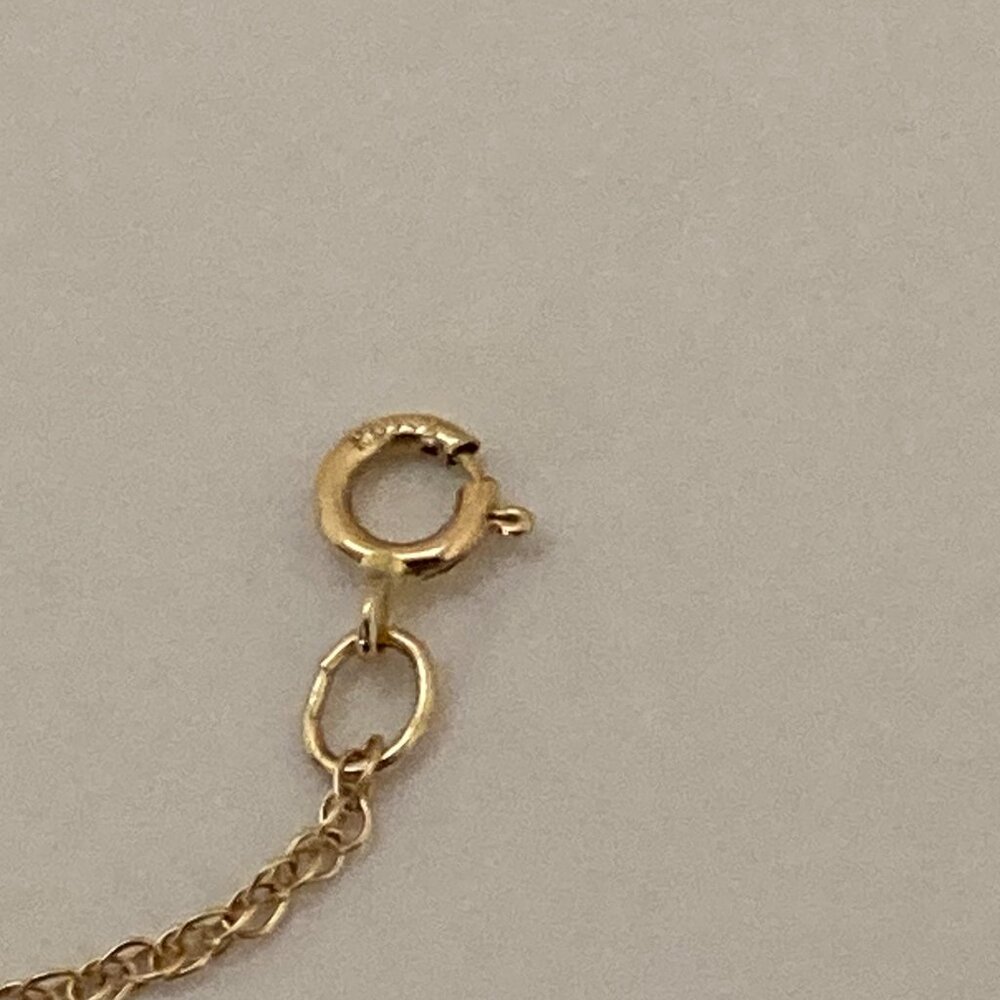 14K Yellow Gold Cultured Pearl Pendant Necklace 7.5 mm 18" - Picture 5 of 5